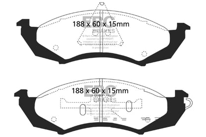 EBC YellowStuff Front Brake Pads - DP41180R EBC