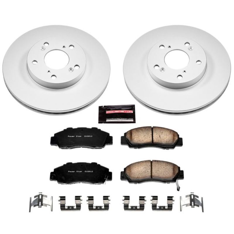 Power Stop 98-02 Honda Accord Front Z17 Evolution Geomet Coated Brake Kit PowerStop