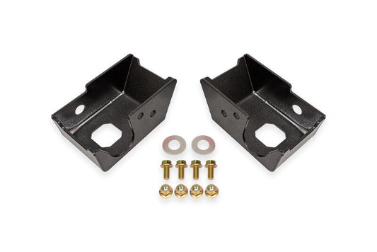 BMR 21-24 Ford Bronco Rear Shock Mount Skid Plates - Black Hammertone