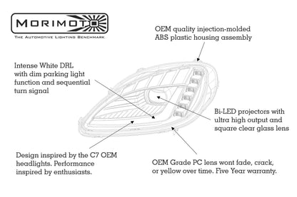 XB LED Headlights: Corvette C6 (05-13 / Gen I / Set)