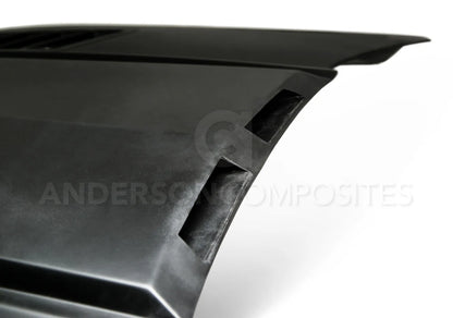 Anderson Composites 15-17 Mustang Fiberglass Ram Air Hood (Primer) - AC-HD15FDMU-AB-GF