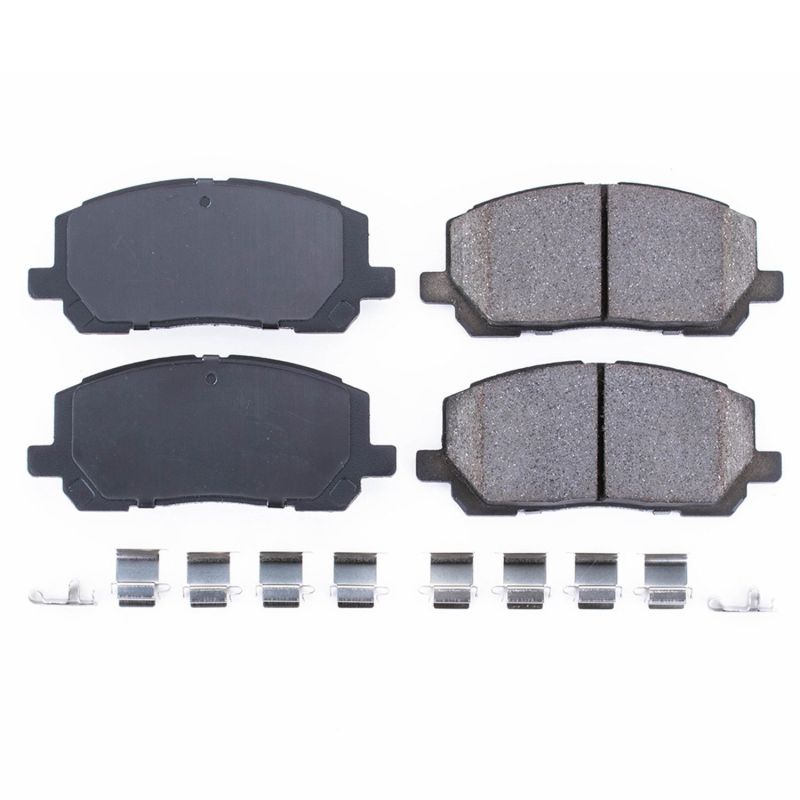 Power Stop 01-07 Toyota Highlander Front Z17 Evolution Ceramic Brake Pads w/Hardware PowerStop