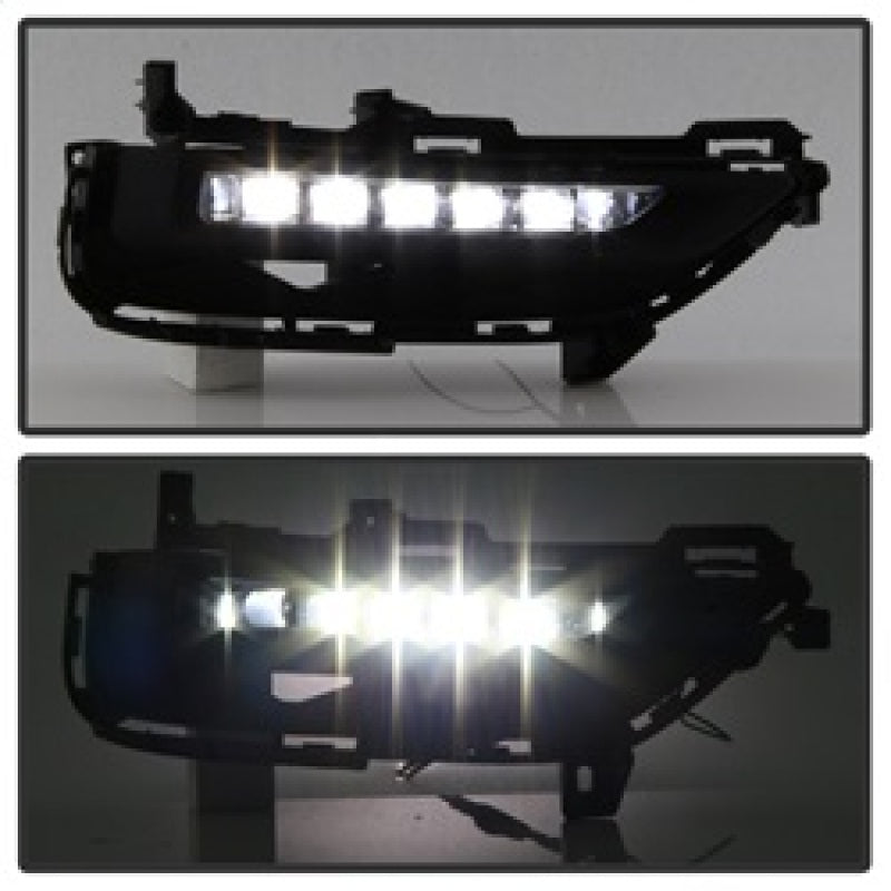 Spyder Honda Accord Coupe 2016-2017 OEM LED Fog Lights W/Switch- Clear FL-HA2016-2D-LED-C SPYDER
