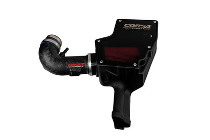 Corsa Black, Forged Carbon Fiber / Plastic Closed Box Air Intake | 2018-2023 Ford Mustang GT 5.0L V8 CORSA Performance