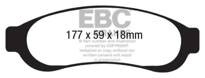 EBC Ultimax2 Rear Brake Pads - UD1067 EBC