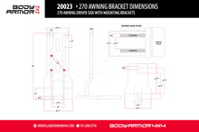 Load image into Gallery viewer, Body Armor Sky Ridge 270 Awning Driver Side w/ Mounting Brackets