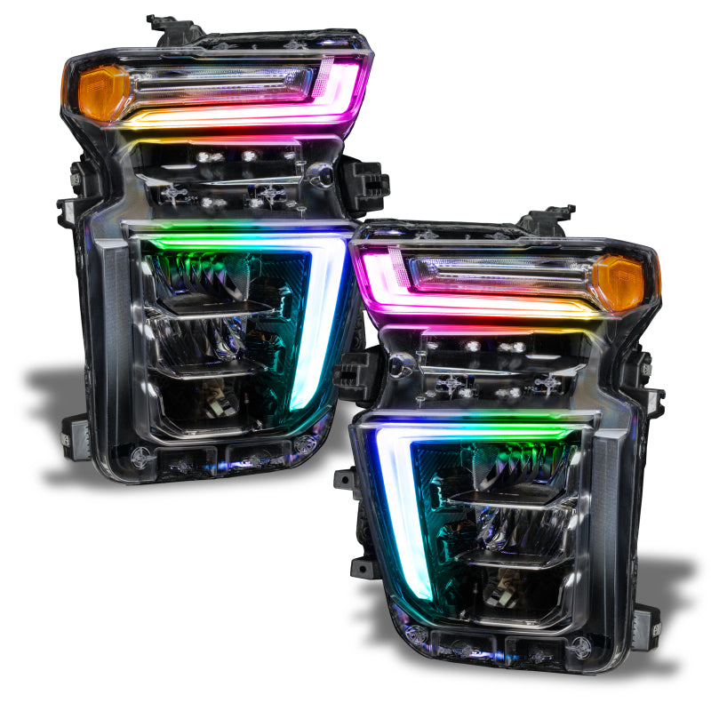 Oracle 20-21 Chevy Silverado HD 2500 RGB+W Headlight DRL Upgrade Kit - ColorSHIFT w/o Controller