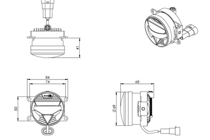 XB LED Fogs: Type U (Set)