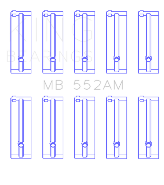 King Engine Bearings Toyota 3T/Tg/12T/4Tg (Size +0.25mm) Main Bearing Set