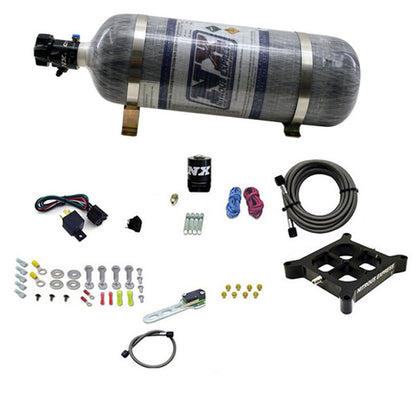 Nitrous Express Dry, Single Entry Billet Crossbar Plate System, 100-500 HP (4150 Flange) - 66142-12