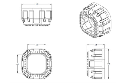 Square: Mini Gatling Gun Projector Shroud