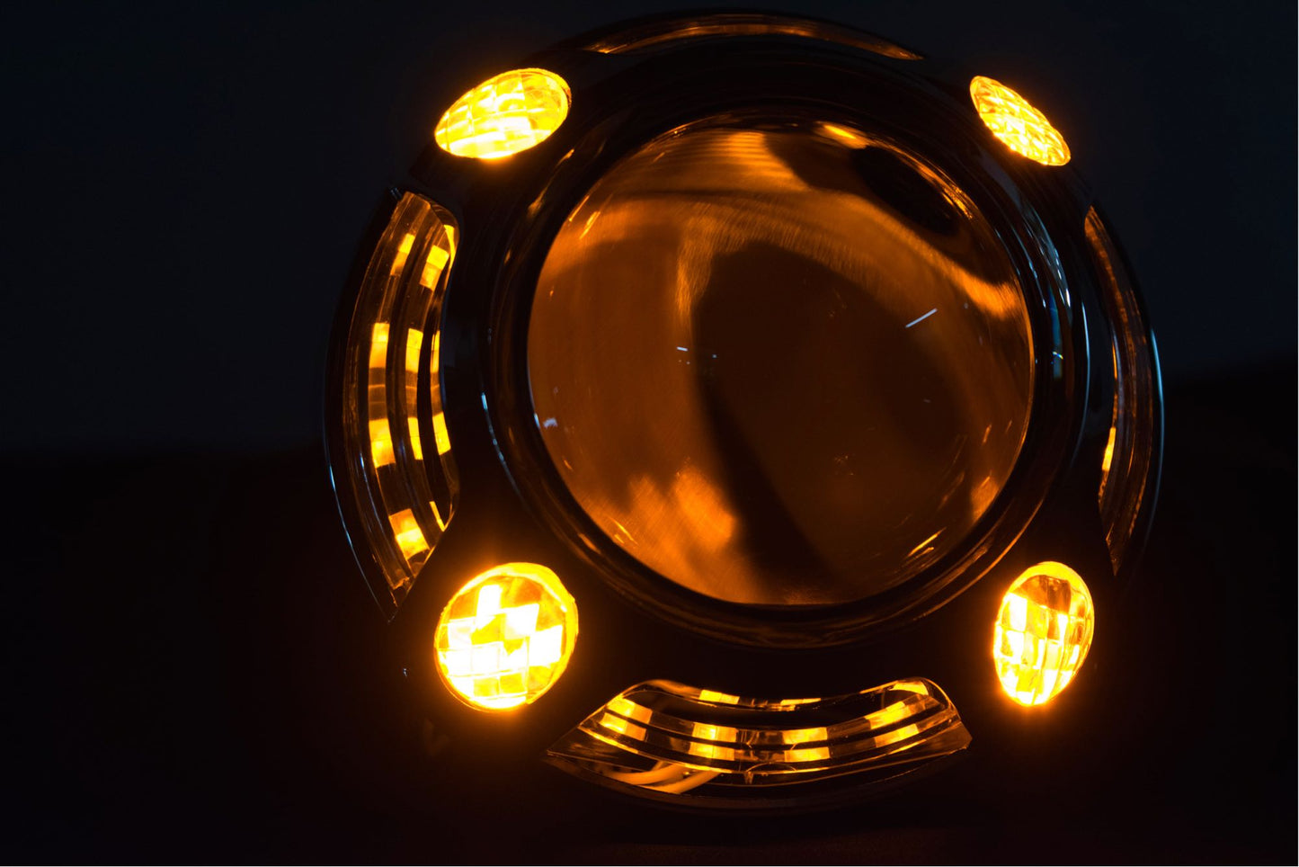 Panamera 1.0 Projector Shroud (White/Amber LED Switchback)