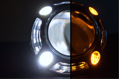 Panamera 1.0 Projector Shroud (White/Amber LED Switchback)