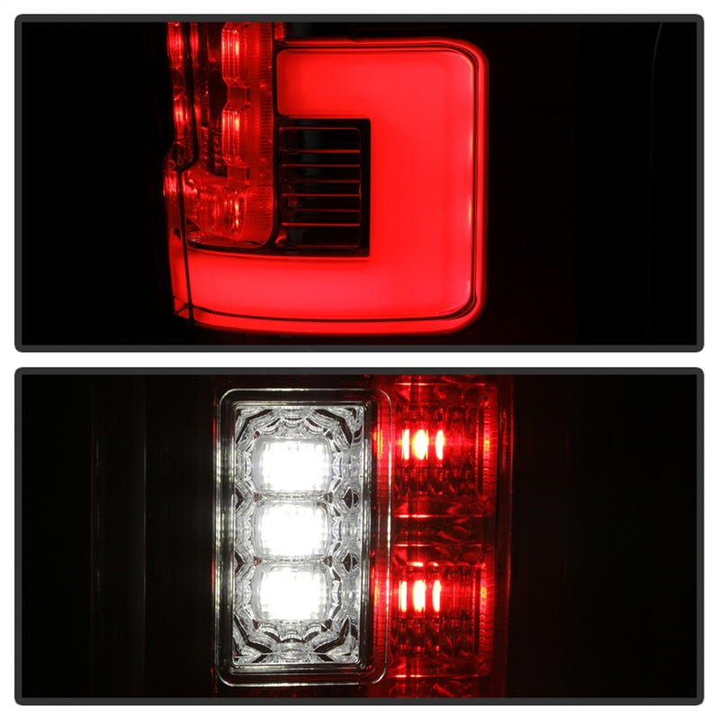 Spyder 17-18 Ford F-250 SD (w/Blind Spot Sensor) LED Tail Lights - Chrm (ALT-YD-FS17BS-LED-C) SPYDER