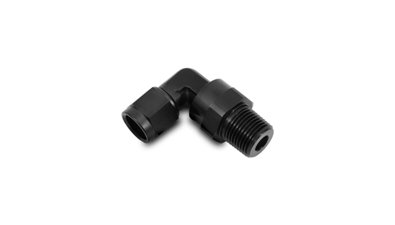Vibrant -10AN to 3/8" NPT Female Swivel 90° Adapter Fitting (11389)