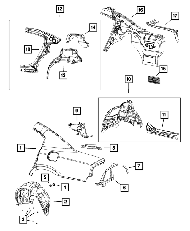 OEM Mopar 11-18 Charger Floor Rails-Shield Pin (6510139AA) X1