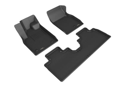 3D MAXpider 2021 Ford Mustang Mach-E Kagu 1st & 2nd Row Floormat - Black 3D MAXpider