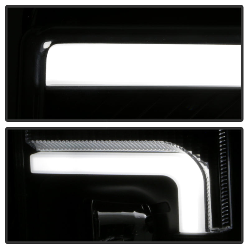 Spyder 17-18 Ford F250/F350/F450 Halogen Model Only -White Light Bar- Black- PRO-YD-FS17HALSI-BK SPYDER