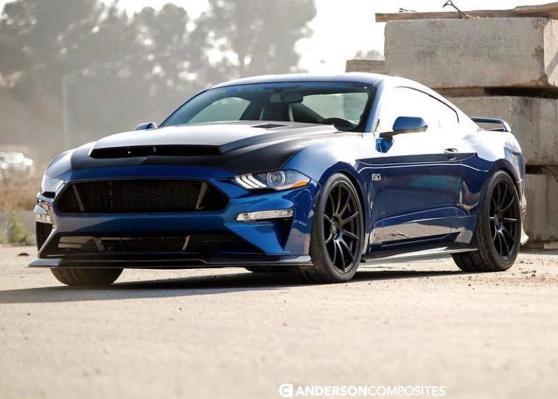 Anderson Composites 2018 - 2023 Ford Mustang Type-AR Carbon Fiber Front Chin Splitter (Pp1) - AC-FL18FDMU-AR