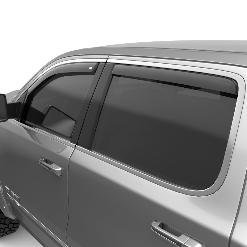 EGR 2019 Dodge Ram 1500 Crew Cab SlimLine In-Channel Window Visors Set of 4 - Dark Smoke EGR