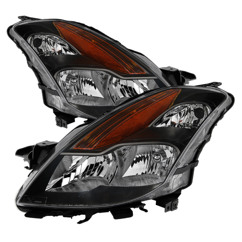 Xtune Nissan Altima Coupe 08-09 Halogen Only OEM Headlights Black HD-JH-NA08-2D-BK SPYDER