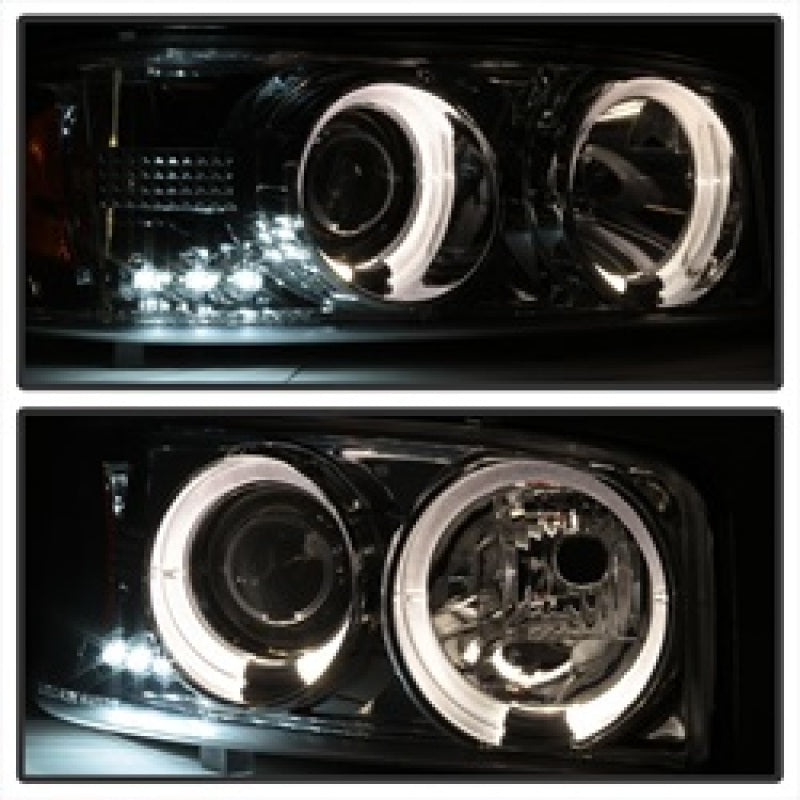 Spyder GMC Sierra 1500/2500/3500 99-06 Projector Headlights LED Halo LED Chrome PRO-YD-CDE00-HL-C SPYDER