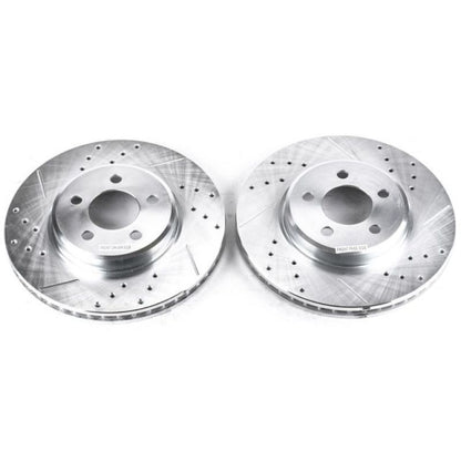Power Stop 05-19 Chrysler 300 Front Evolution Drilled & Slotted Rotors - Pair PowerStop