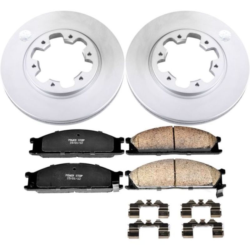 Power Stop 86-94 Nissan D21 Front Z17 Evolution Geomet Coated Brake Kit PowerStop