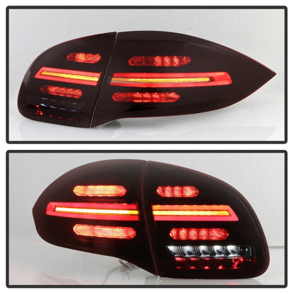 Spyder Porsche Cayenne 958 11-14 LED Tail Lights - Sequential Signal - Red Smoke SPYDER