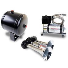 Load image into Gallery viewer, Kleinn Dual Chrome Horn Kit w/ 120 PSI Air Compressor / 0.5 gal Air Tank