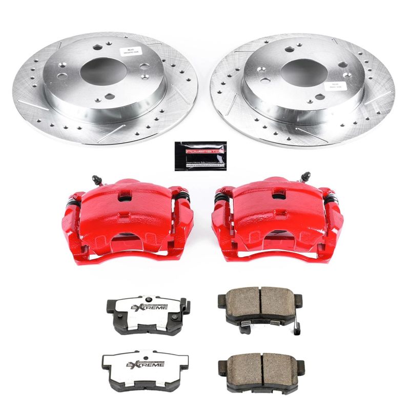 Power Stop 91-97 Honda Accord Rear Z26 Street Warrior Brake Kit w/Calipers PowerStop