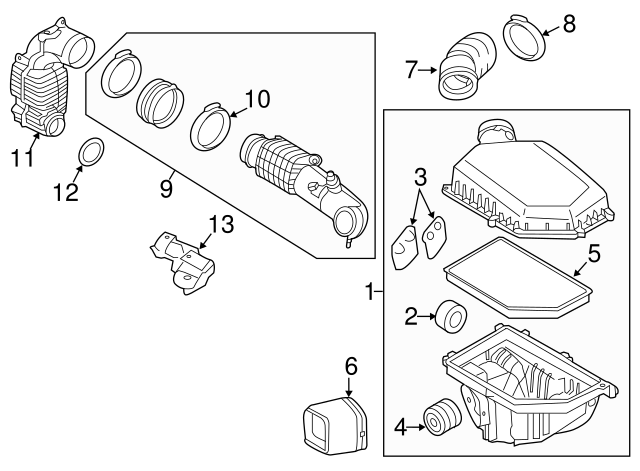 Genuine OEM Volvo Air Filter Insert (31370161) X1