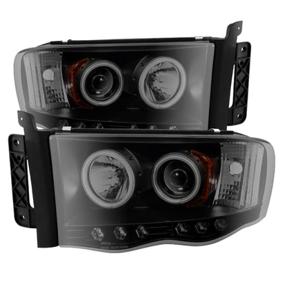 Spyder Dodge Ram 1500 02-05 03-05 Projector Headlights CCFL Halo LED Blk Smke PRO-YD-DR02-CCFL-BSM SPYDER