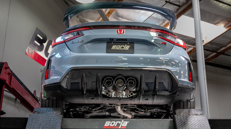 Borla 2023 Honda Civic Type R MT ATAK Catback Exhaust w/ 4in Black Anodized Carbon Fiber Tips Borla