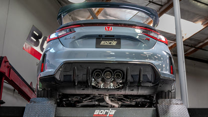 Borla 2023 Honda Civic Type R MT ATAK Catback Exhaust w/ 4in Black Anodized Carbon Fiber Tips Borla