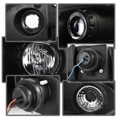 Spyder Mitsubishi Eclipse 97-99 Projector Headlights LED Halo Black High H1 Low H1 PRO-YD-ME97-HL-BK SPYDER