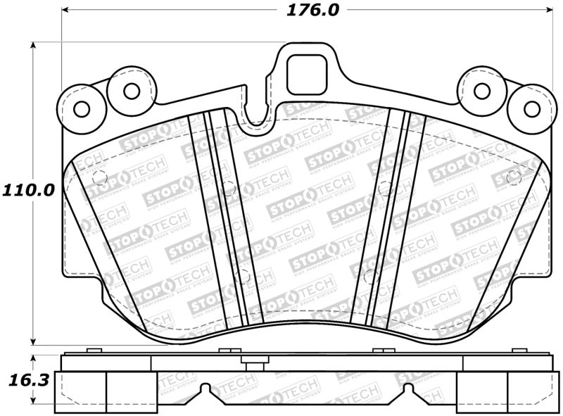 StopTech Premium Ceramic Brake Pads - 308.11300 Stoptech