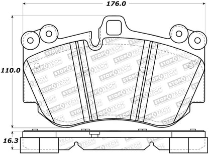 StopTech Premium Ceramic Brake Pads - 308.11300 Stoptech