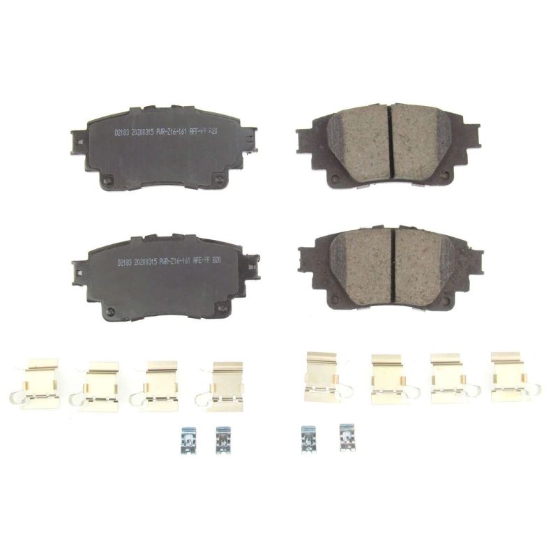 Power Stop 2019 Toyota Corolla Rear Z17 Evolution Ceramic Brake Pads w/Hardware PowerStop
