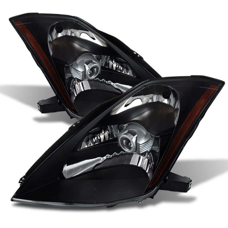 Xtune Nissan 350Z 03-05 Crystal Headlights Xenon/Hid Model Only Black HD-JH-N350Z-HID-BK SPYDER