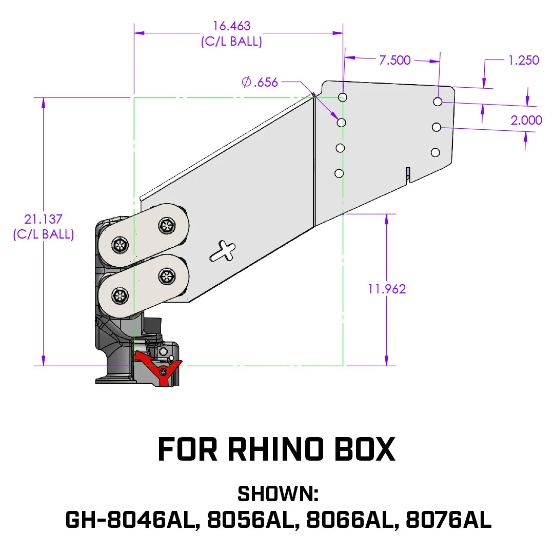 Gen-Y Executive Torsion-Flex SnapLatch Rhino Fifth Wheel Pin Box Replacement with Gooseneck 2 5/16″ Coupler 6.5K pin - GH-8076AL