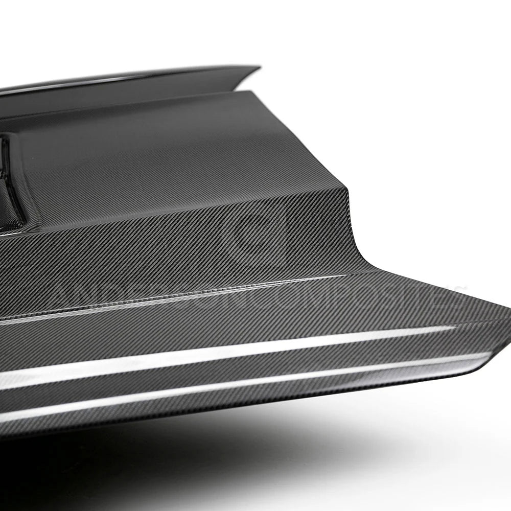 Anderson Composites 2019 - 2024 Chevrolet Camaro SS Type-T2 Double Sided Carbon Fiber Hood - AC-HD19CHCAM-T2-DS