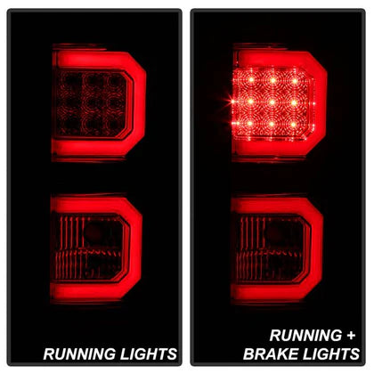 Spyder 07-13 Toyota Tundra V2 Light Bar LED Tail Lights - Red Clear ALT-YD-TTU07V2-LB-RC