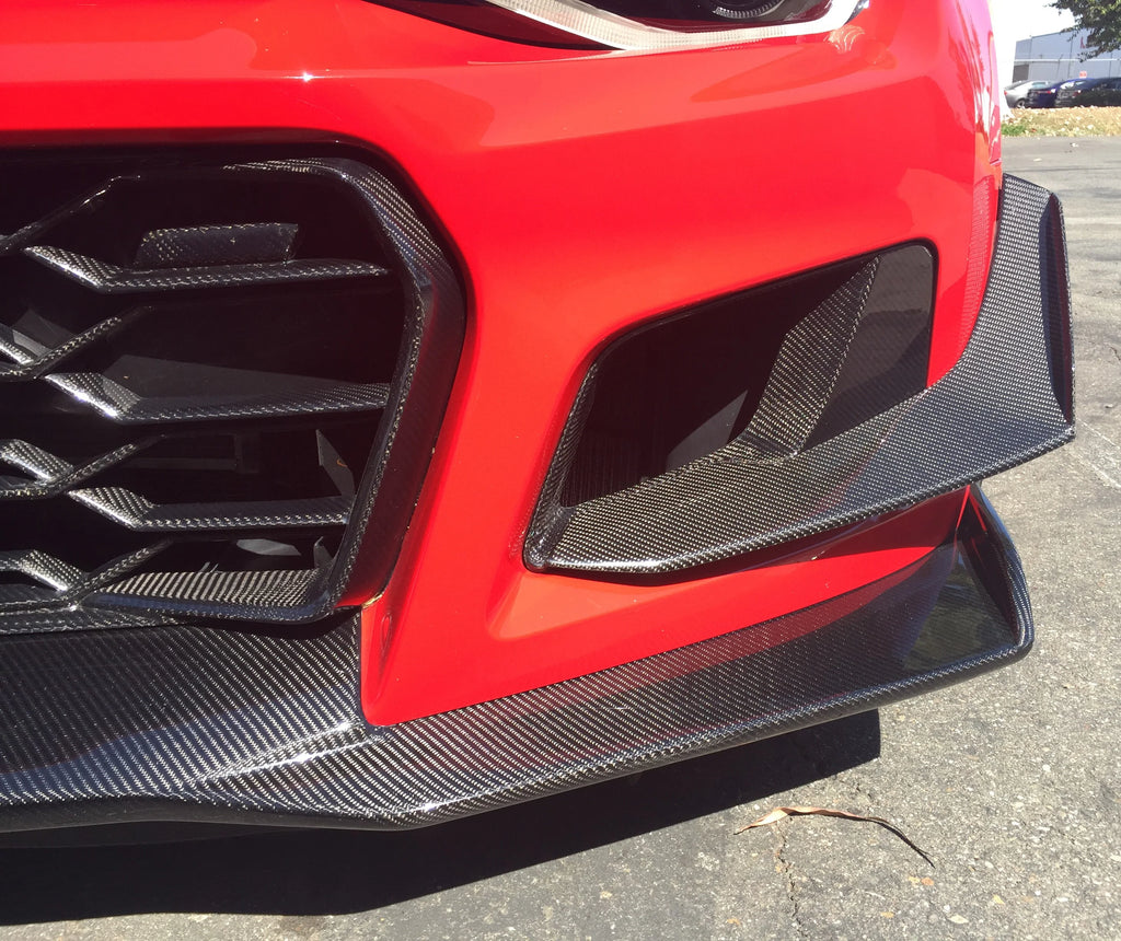 Anderson Composites 2017 - 2024 Camaro ZL1 1LE Carbon Fiber Front Bumper Canards (Dive Planes) - AC-FBC17CHCAMZL-LE