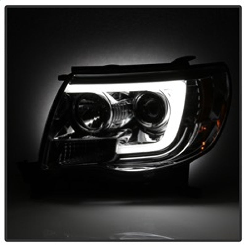 Spyder Toyota Tacoma 05-11 Projector Headlights - Light Bar DRL - Chrome PRO-YD-TT05V2-LB-C SPYDER