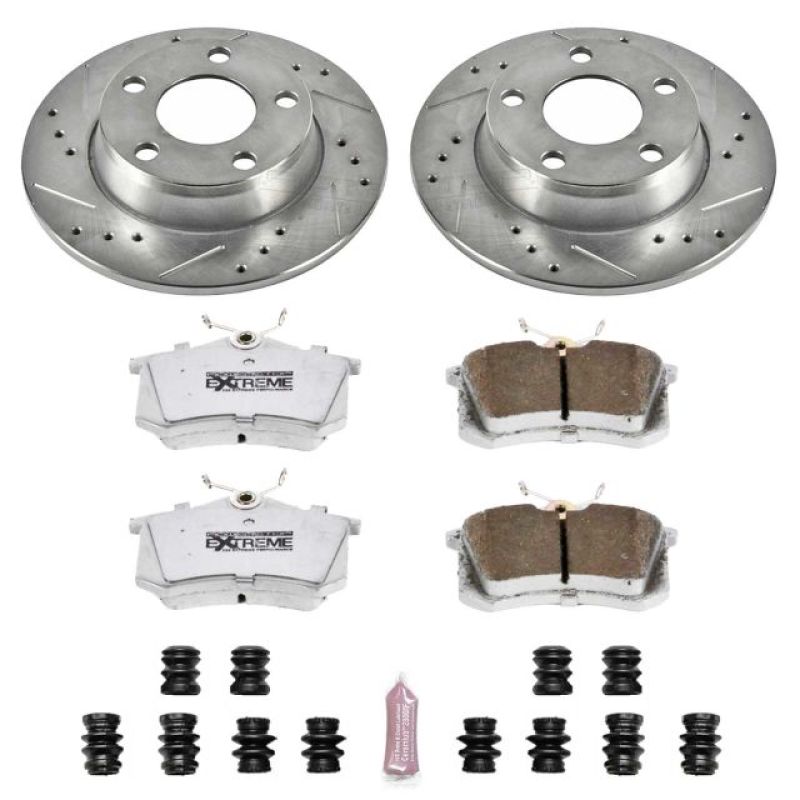 Power Stop 01-05 Audi Allroad Quattro Rear Z26 Street Warrior Brake Kit PowerStop