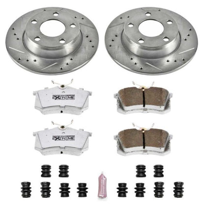 Power Stop 01-05 Audi Allroad Quattro Rear Z26 Street Warrior Brake Kit PowerStop