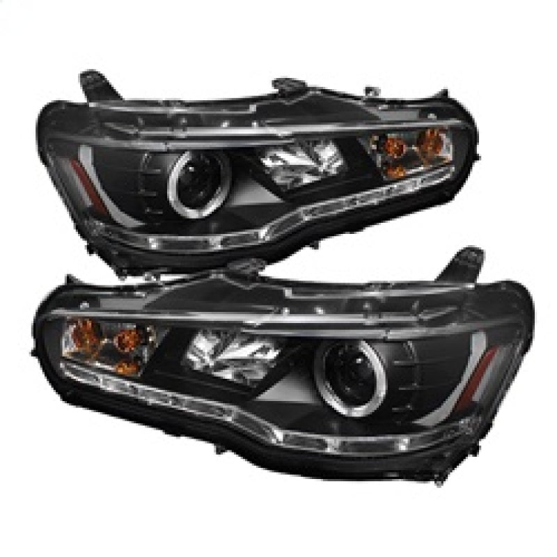 Spyder Mitsubishi Lancer/EVO-10 08-14 Projector Halogen Model- LED Halo DRL Blk PRO-YD-ML08-DRL-BK SPYDER