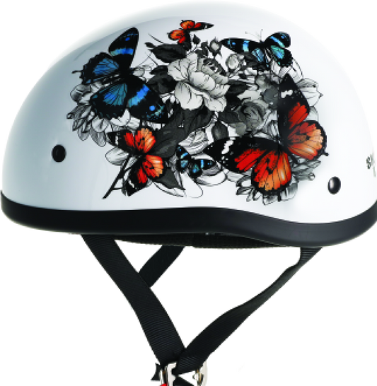 Bikers Choice Skid Lids White Rose Original Helmet - XL - 649528
