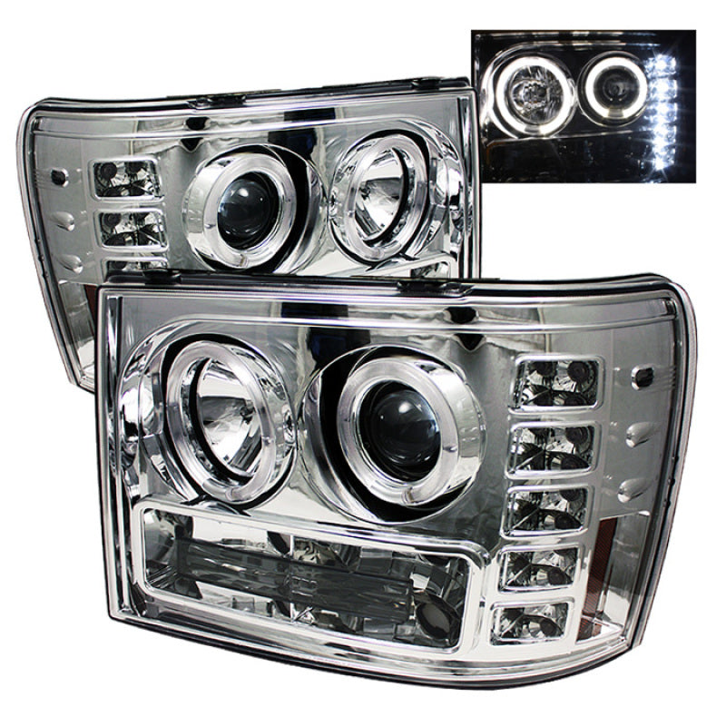 Spyder GMC Sierra 1500/2500/3500 07-13 Projector Headlights LED Halo- LED Chrome PRO-YD-GS07-HL-C SPYDER